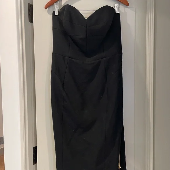 Milly | Dresses | Milly Black And Gold Zipper Strapless Dress | Poshmark Milly | Dresses | Milly Black And Gold Zipper Strapless Dress | Poshmark